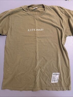 VTG Appalachian Trail Cotton Olive Green Graphic Crewneck T-Shirt Med
